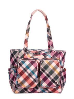 Lug Trotter Tote Bag Pink Plaid